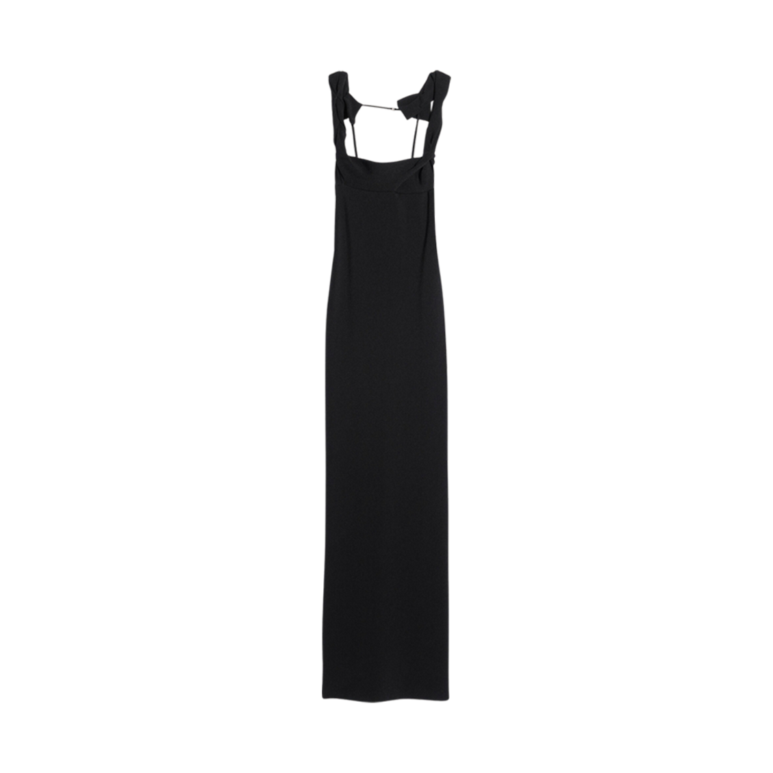 (W) 자크뮈스 라 로브 마이유 알카 드레이프 니트 드레스 블랙((W) Jacquemus La Robe Maille Alca Draped Knit Dress Black) - 1