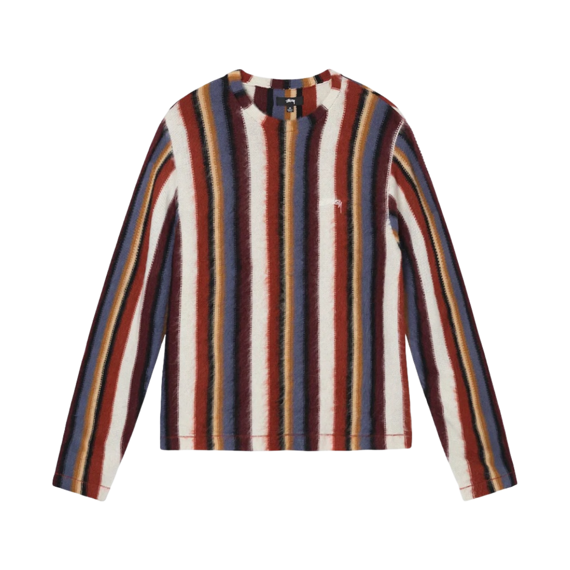 스투시 버티컬 스트라이프 니트 크루넥 러스트(Stussy Vertical Striped Knit Crew Rust) - 1