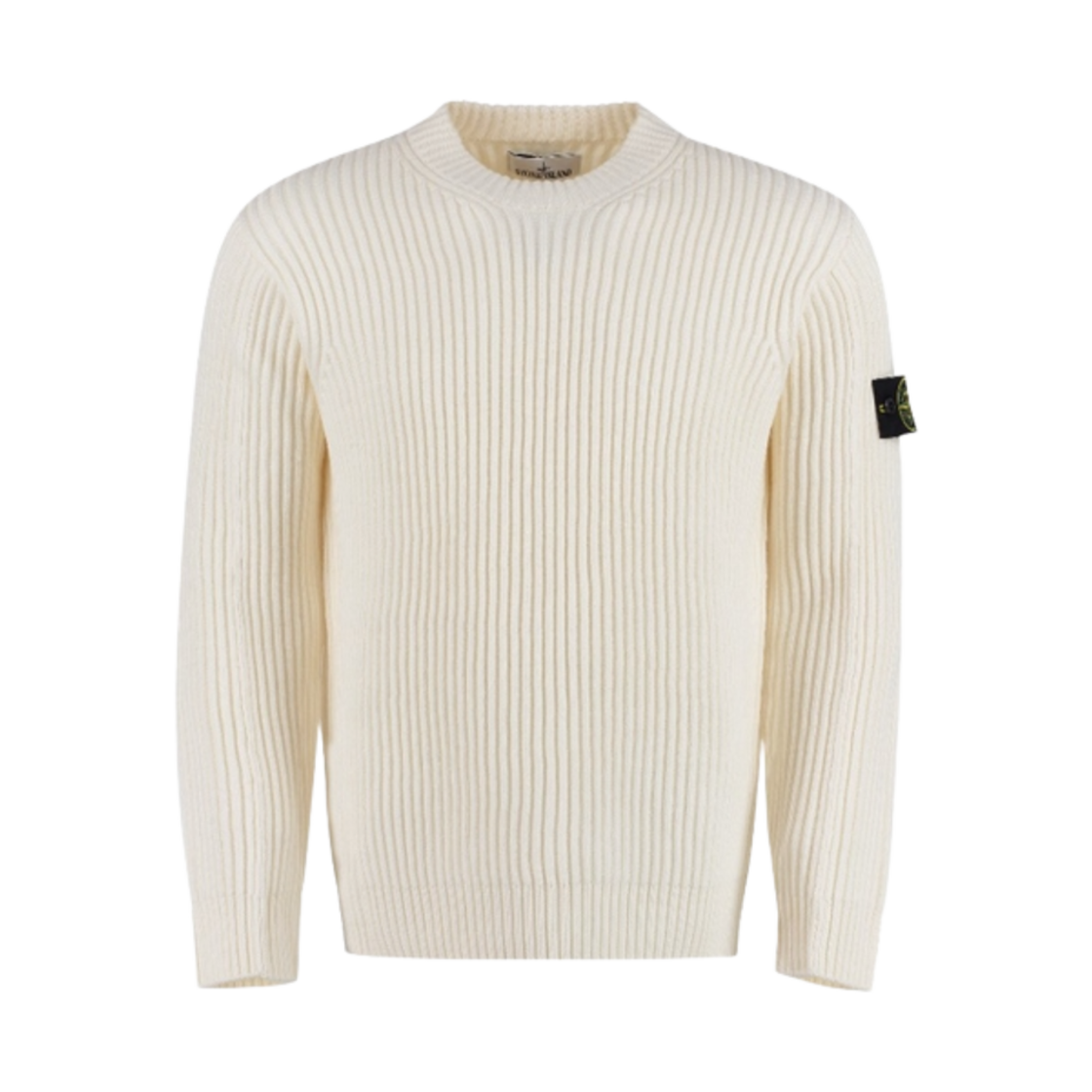 7715538C2-V0099 Stone Island 538C2 Full Rib Wool Knitted Sweater Natural White - 22FW