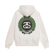 Stussy Crown Wreath Pigment Dyed Hoodie Natural