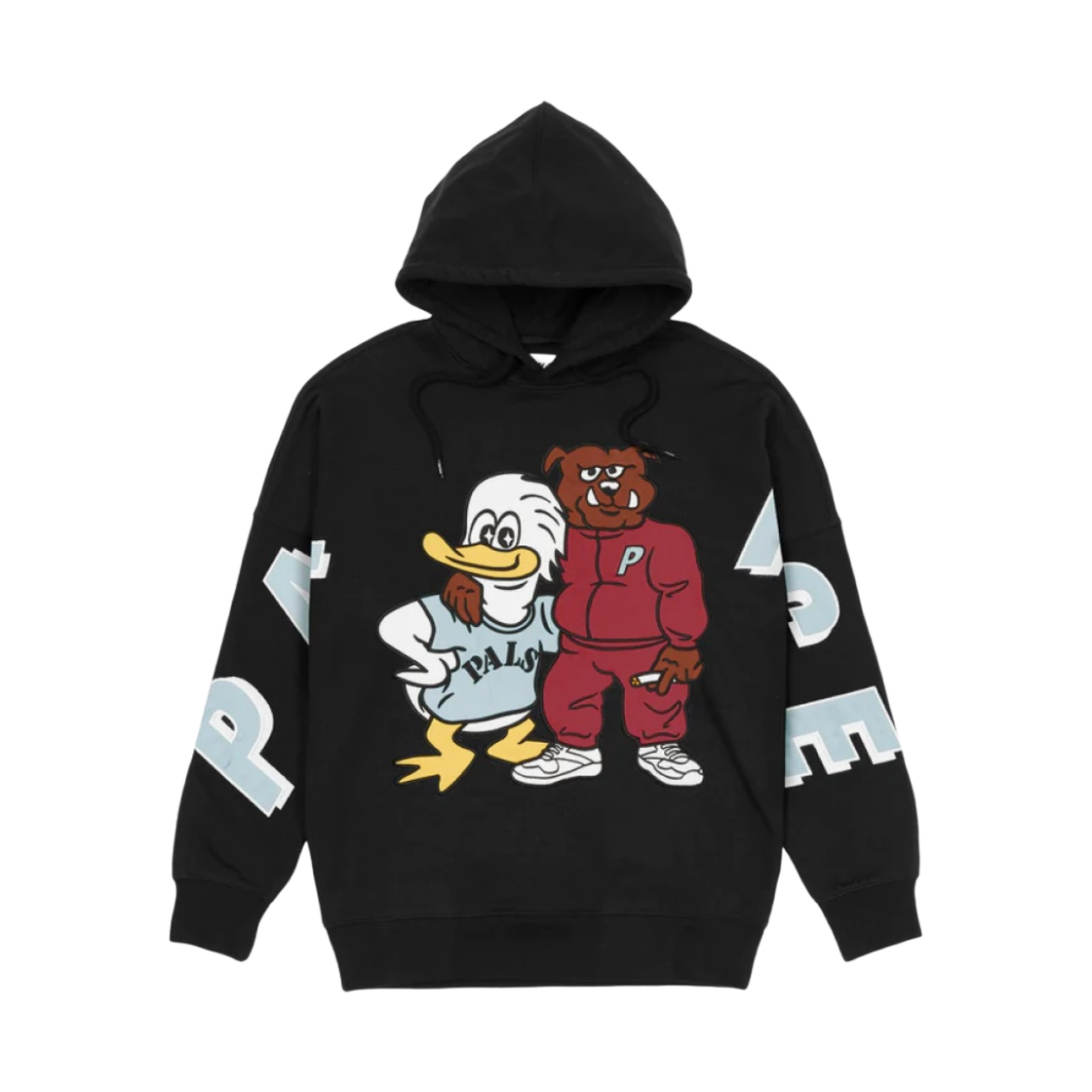 팔라스 도그 앤 덕 드롭 숄더 후드 블랙 - 22SS(Palace Dog and Duck Drop Shoulder Hood Black - 22SS) - 1