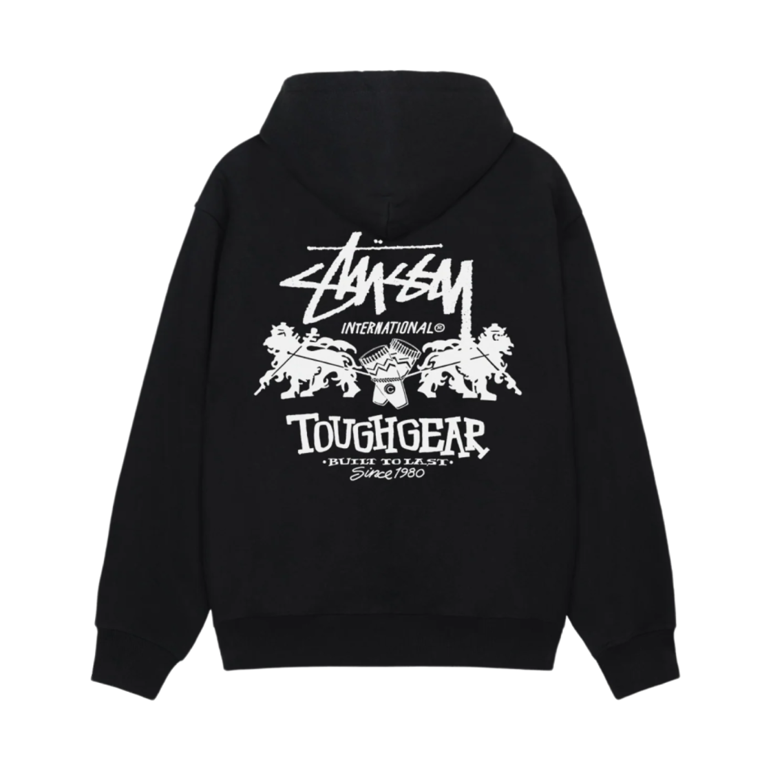 스투시 터프 기어 인터내셔널 후드 블랙(Stussy Tough Gear International Hoodie Black)