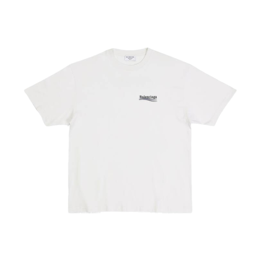 (W) Balenciaga Political Campaign T-Shirt Large Fit White