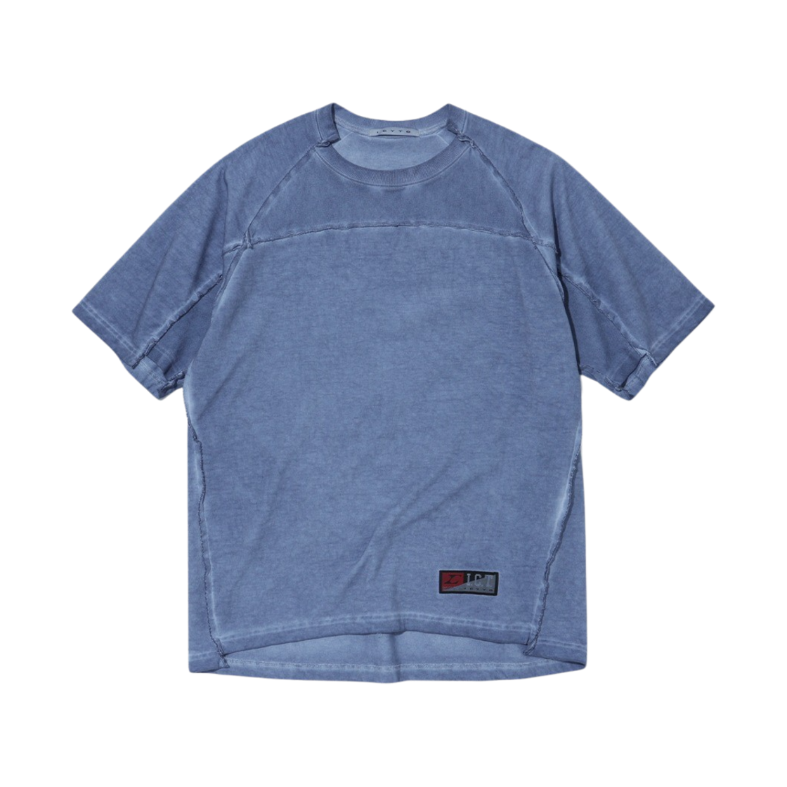 IC232TSR01BL Icyto Raw Edged Cut T-Shirt Blue