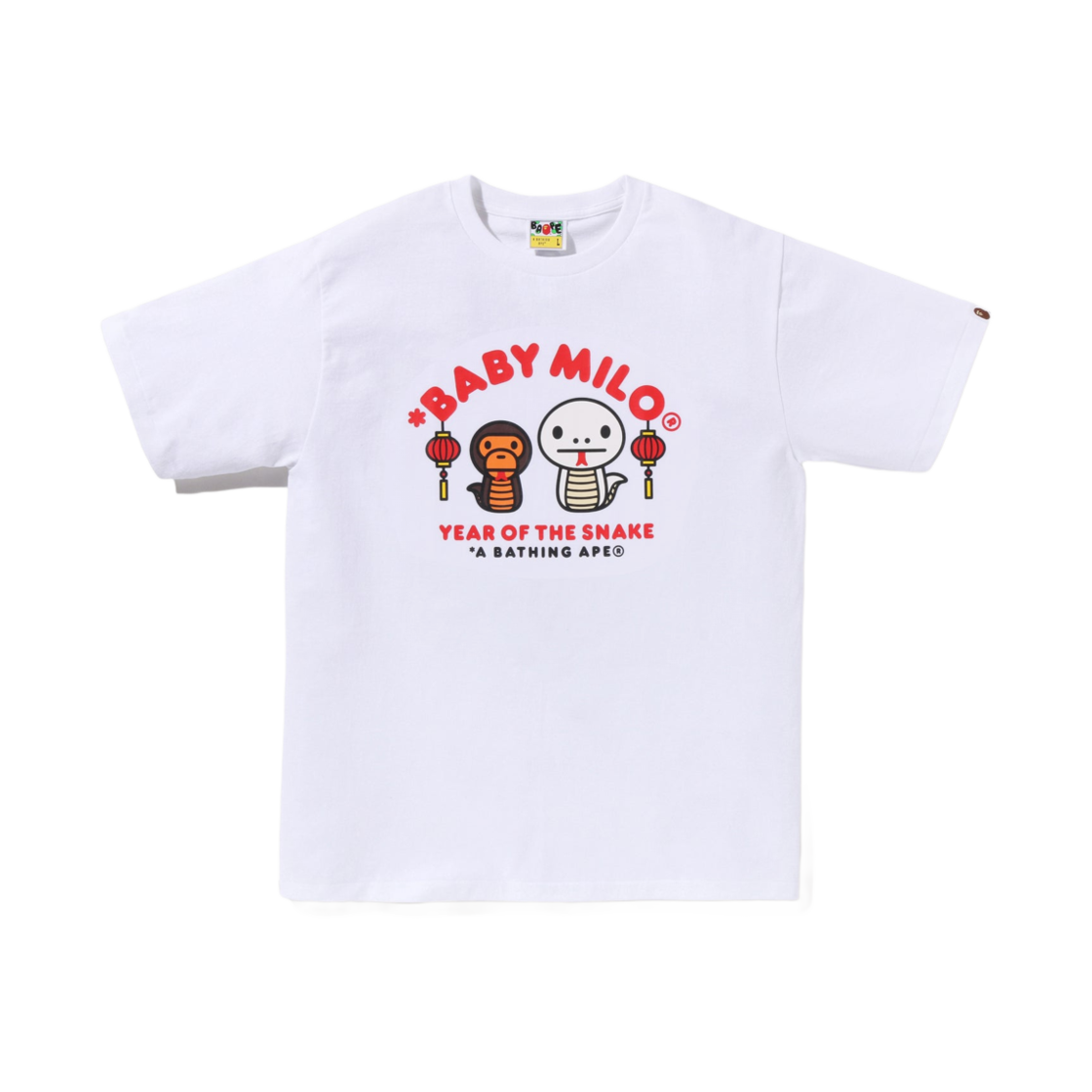 0ZXTEMX00110O BAPE Year of The Snake Baby Milo T-Shirt White