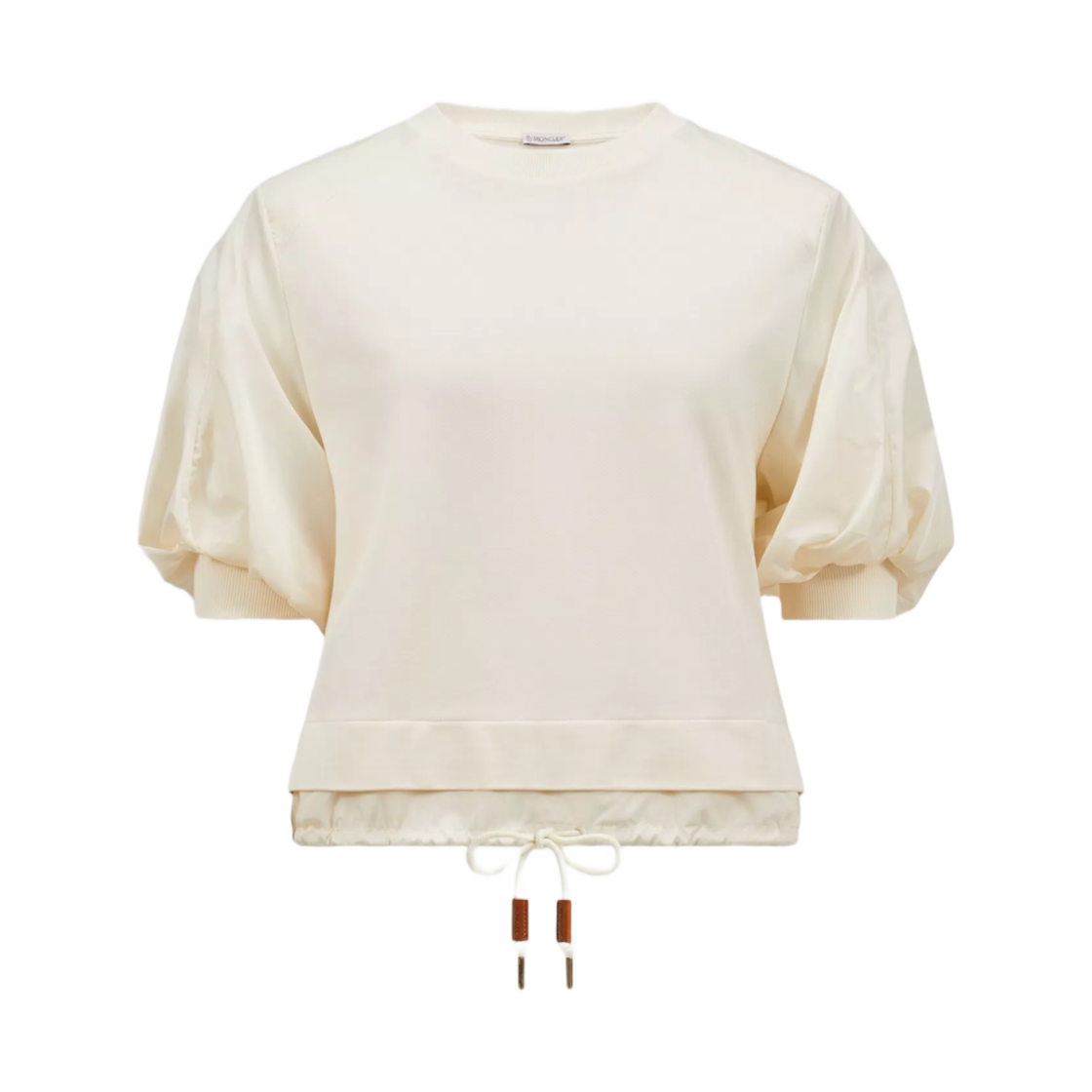 K1-093-8C00022-89A1K-034 (W) Moncler Puff Sleeve Cotton T-Shirt White - 25SS