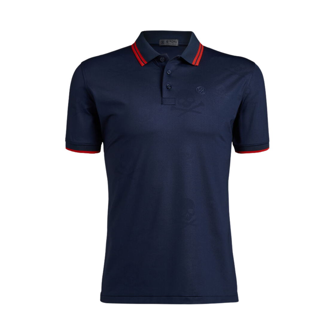G4MF22K115 G/Fore Skull & T's Debossed Tech Jersey Rib Collar Tailored Fit Polo Twilight