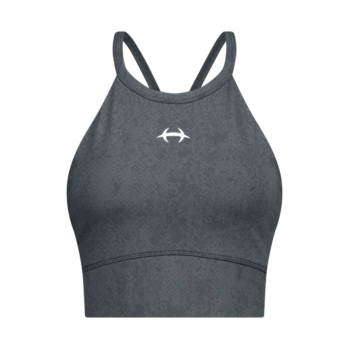 에이치덱스 우먼스 파이톤 스트랩 홀터넥 브라탑 차콜(HDEX WomenS Python Strap Halter Neck Bra Top Charcoal)