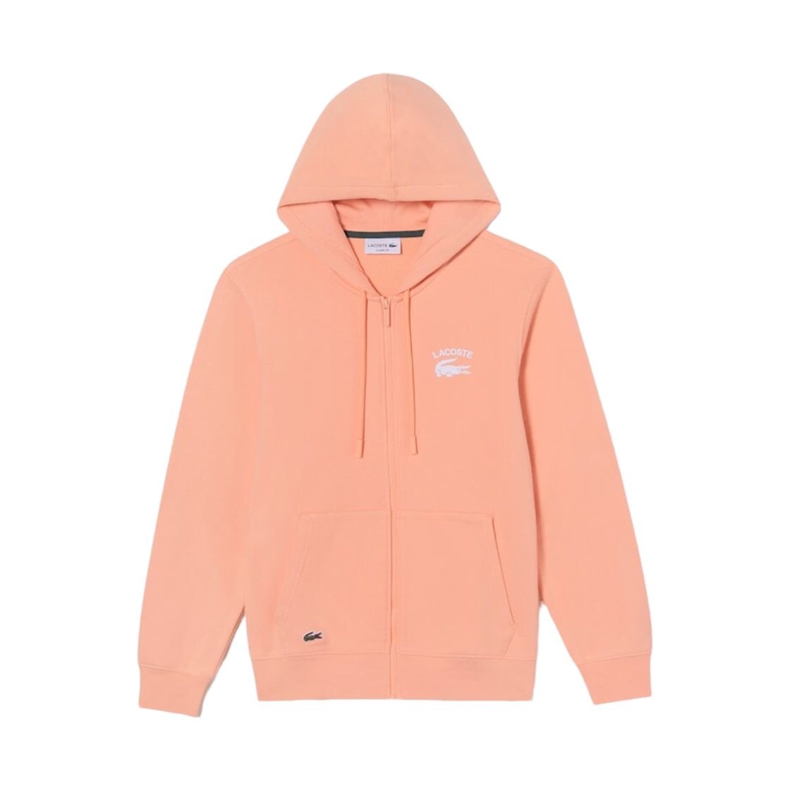 라코스테 소프트 브랜딩 후드 집업 스웨트 라이트 오렌지(Lacoste Soft Branding Hoodie Zip-Up Sweat Light Orange)