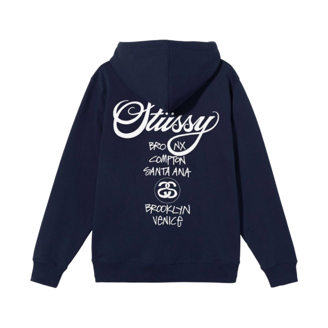 스투시 월드투어 후드 집업 네이비 2021(Stussy World Tour Zip Hoodie Navy 2021) - 2