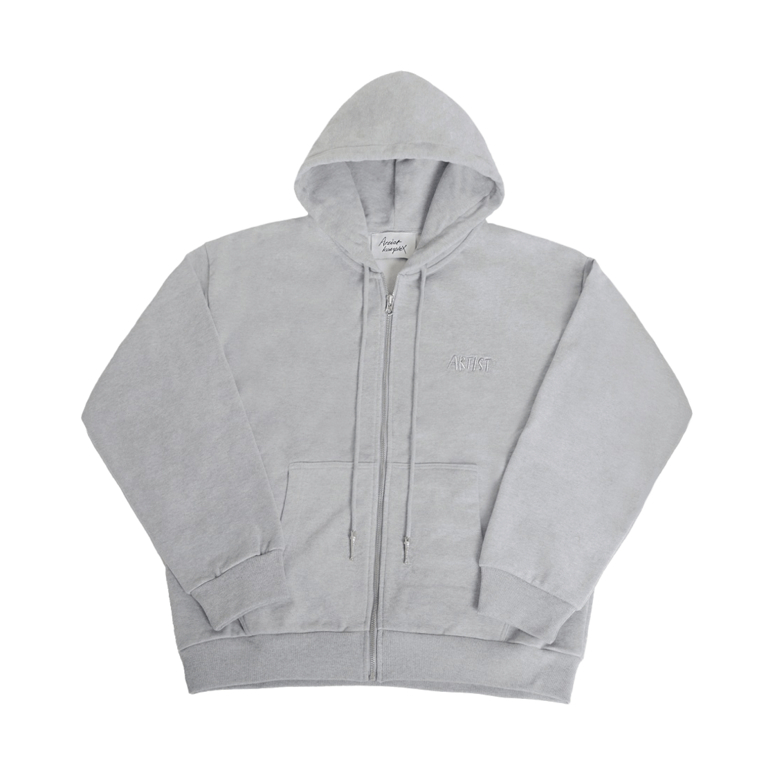 CU24XHD01-GR Artist Komplex Artist Metal Tip Hoodie Grey