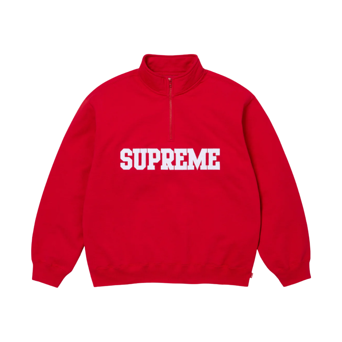 슈프림 컬리지에이트 하프 집 풀오버 레드 - 24FW