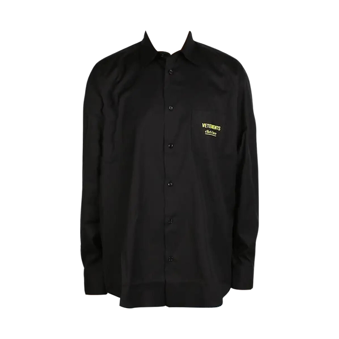 UA53SH300B Vetements Click Here Shirt Black