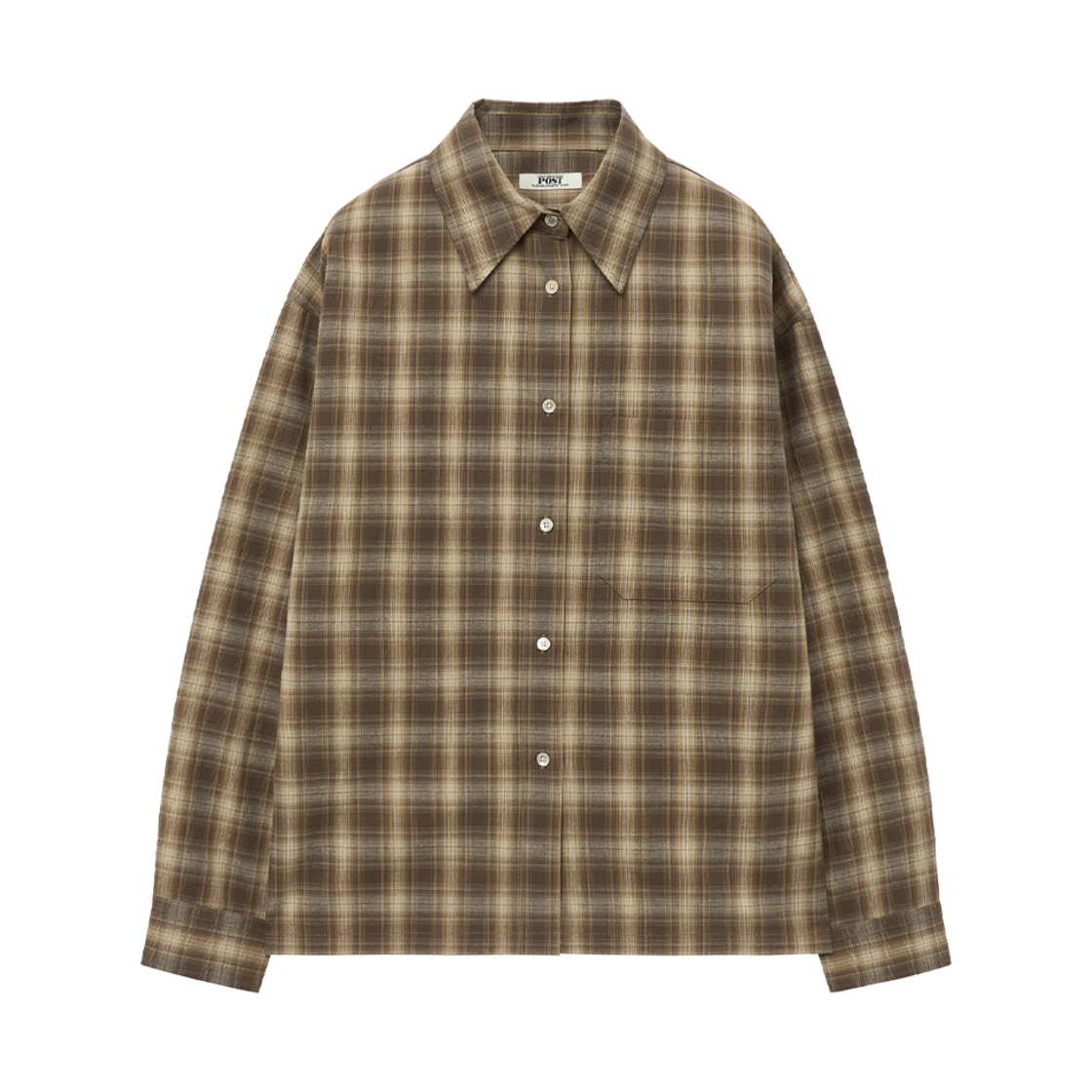 SFS1SH201ABR The Saturday Evening Post Vintage Check Shirts_Brown