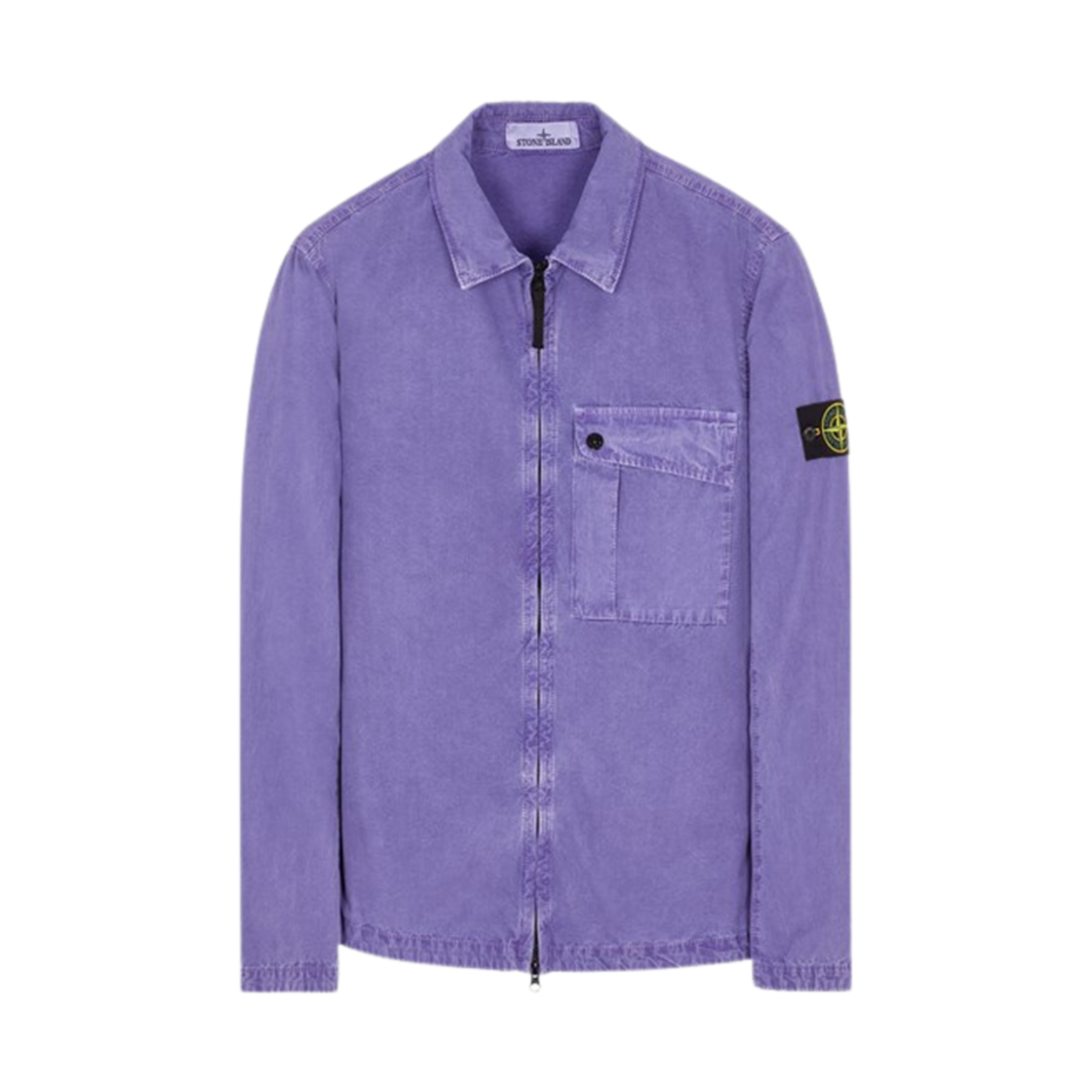 8015119WN-V0147 Stone Island 119WN Old Treatment Cotton Canvas Overshirt Lavender - 24SS