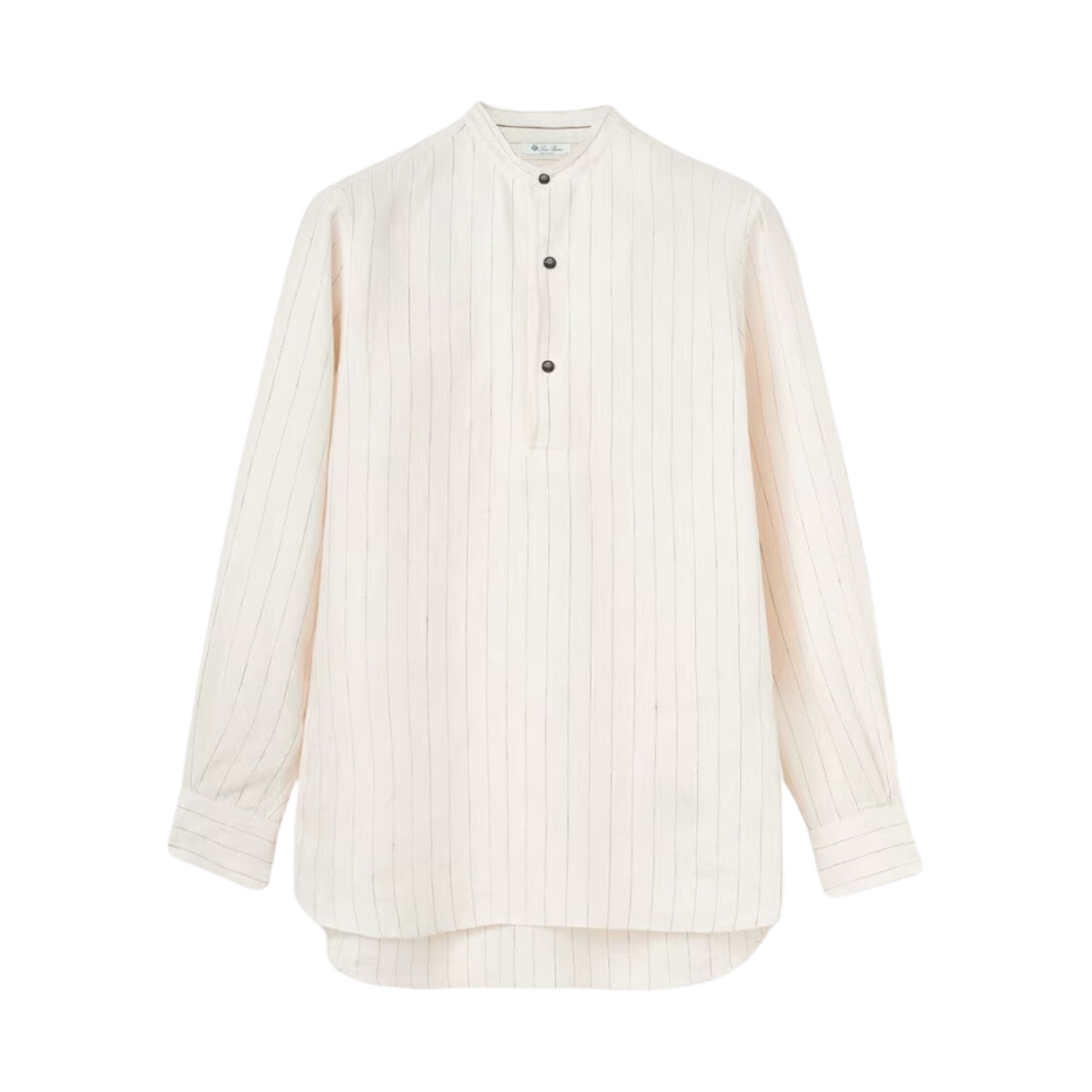 로로 피아나 엘리아 폴로 린넨 셔츠 소프트 화이트 스트라이프(Loro Piana Elia Polo Linen Shirt Soft White Stripes) - 1