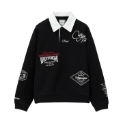 Wooyoungmi Logo Embroidery Sweatshirt Black - 25SS