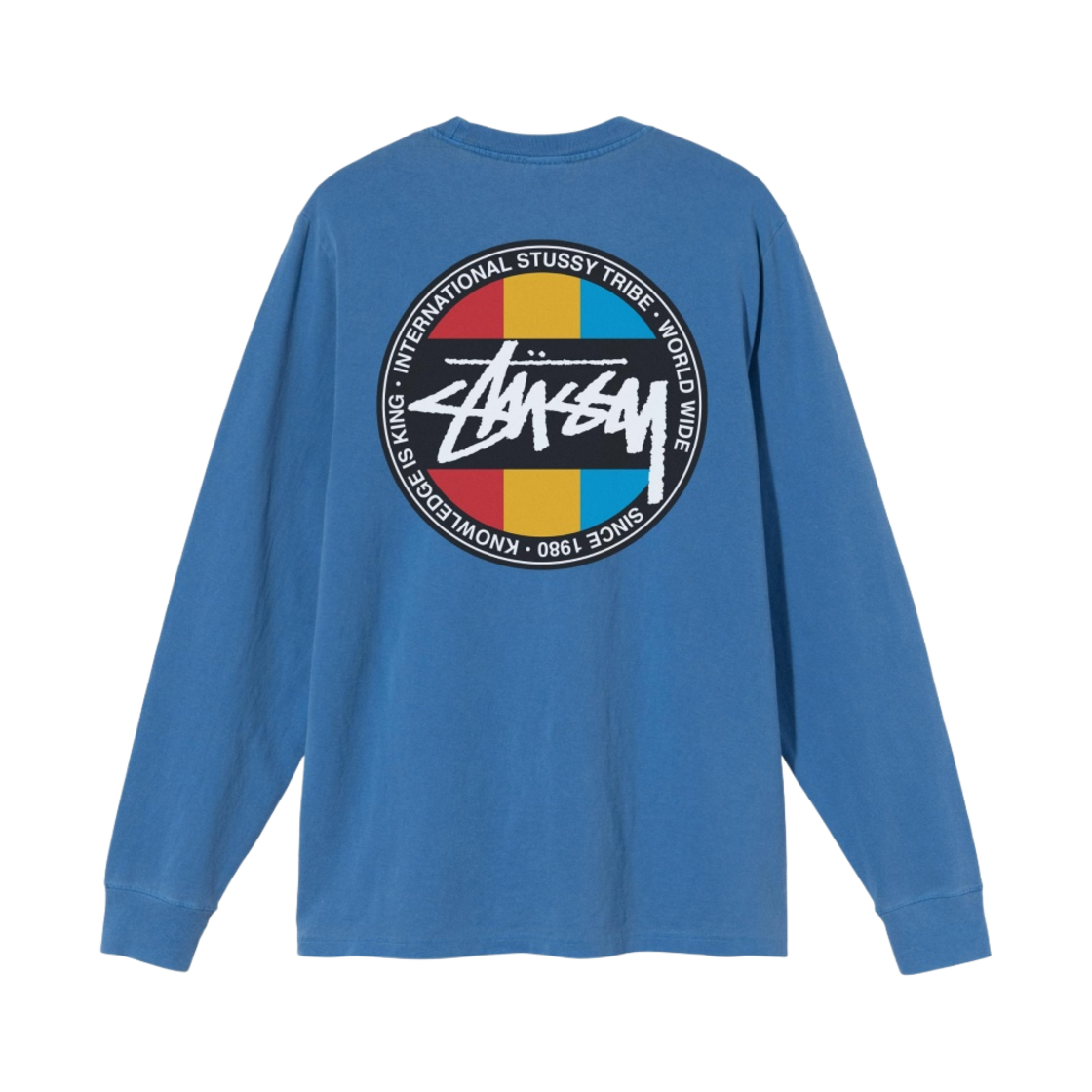 1994696 Stussy Classic Dot Dyed LS T-Shirt Blue