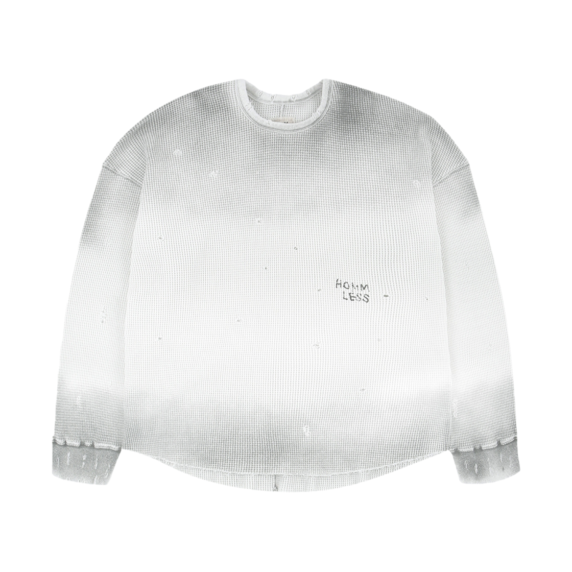 홈리스 헤비 와플 롱슬리브 더티 화이트(Hommless Heavy Waffle LS T-Shirt Dirty White)