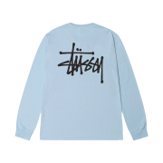 Stussy Basic Stussy Pigment Dyed LS T-Shirt Sky Blue 2023