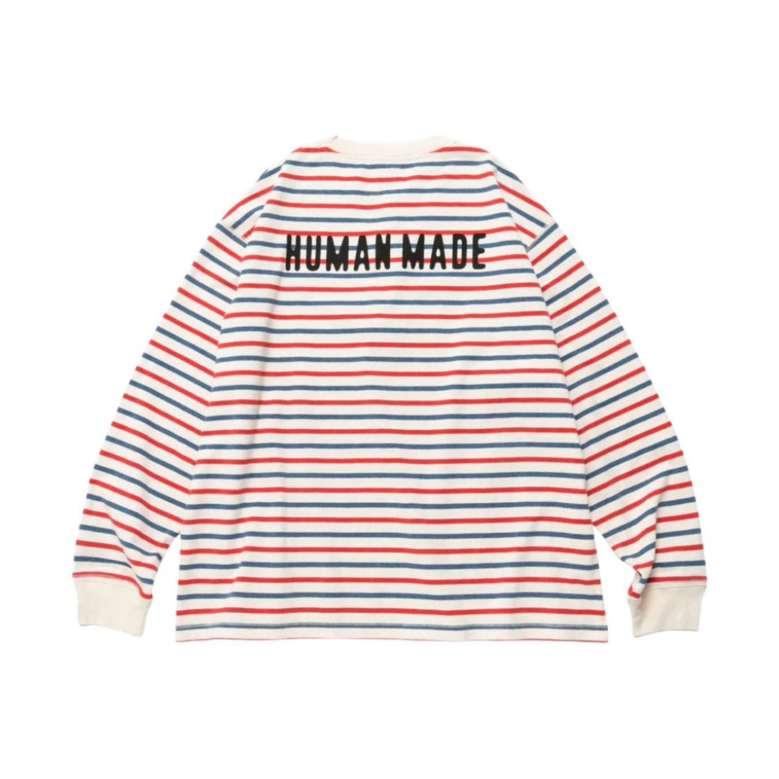 휴먼 메이드 스트라이프 헨리넥 롱슬리브 티셔츠 화이트(Human Made Striped Henley Neck L/S T-Shirt White) - 1