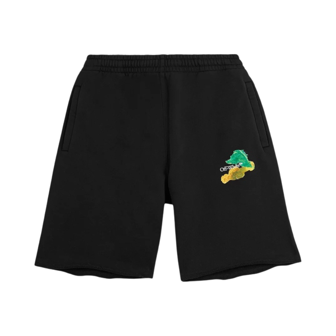 OMCI006S23FLE0021084 Off-White Brush Arrow Sweatshorts Black