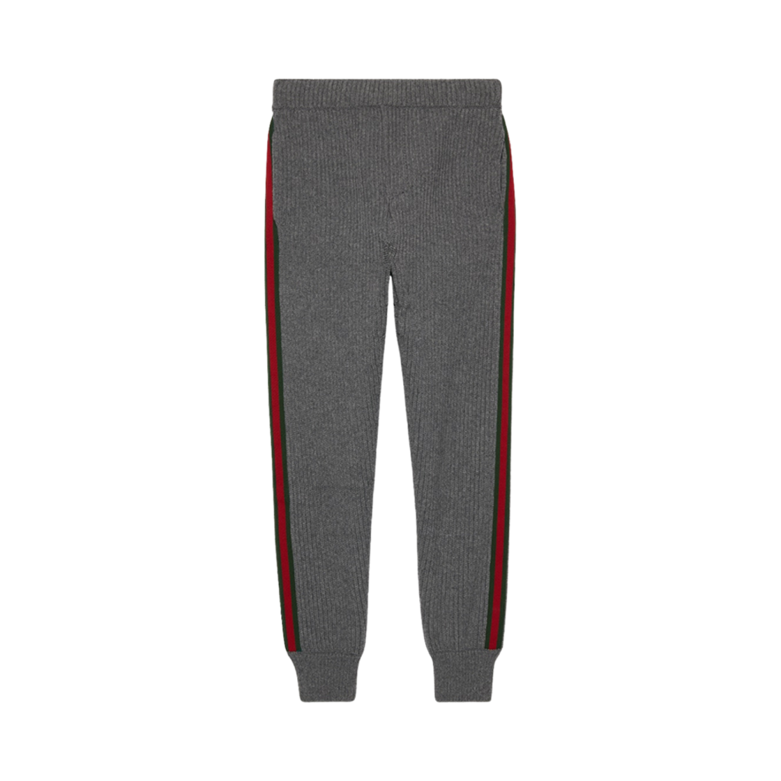 758113-XKDH3-1160 Gucci Wool Cashmere Trousers with Web Grey
