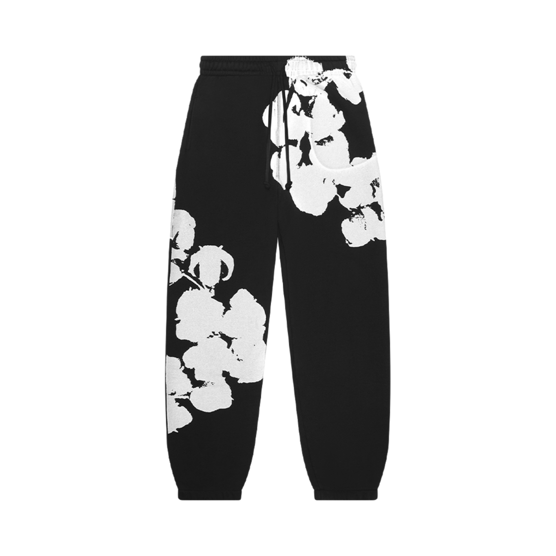 데님 티어스 비기 코튼 리쓰 스웨트팬츠 블랙(Denim Tears Biggie Cotton Wreath Sweatpants Black)