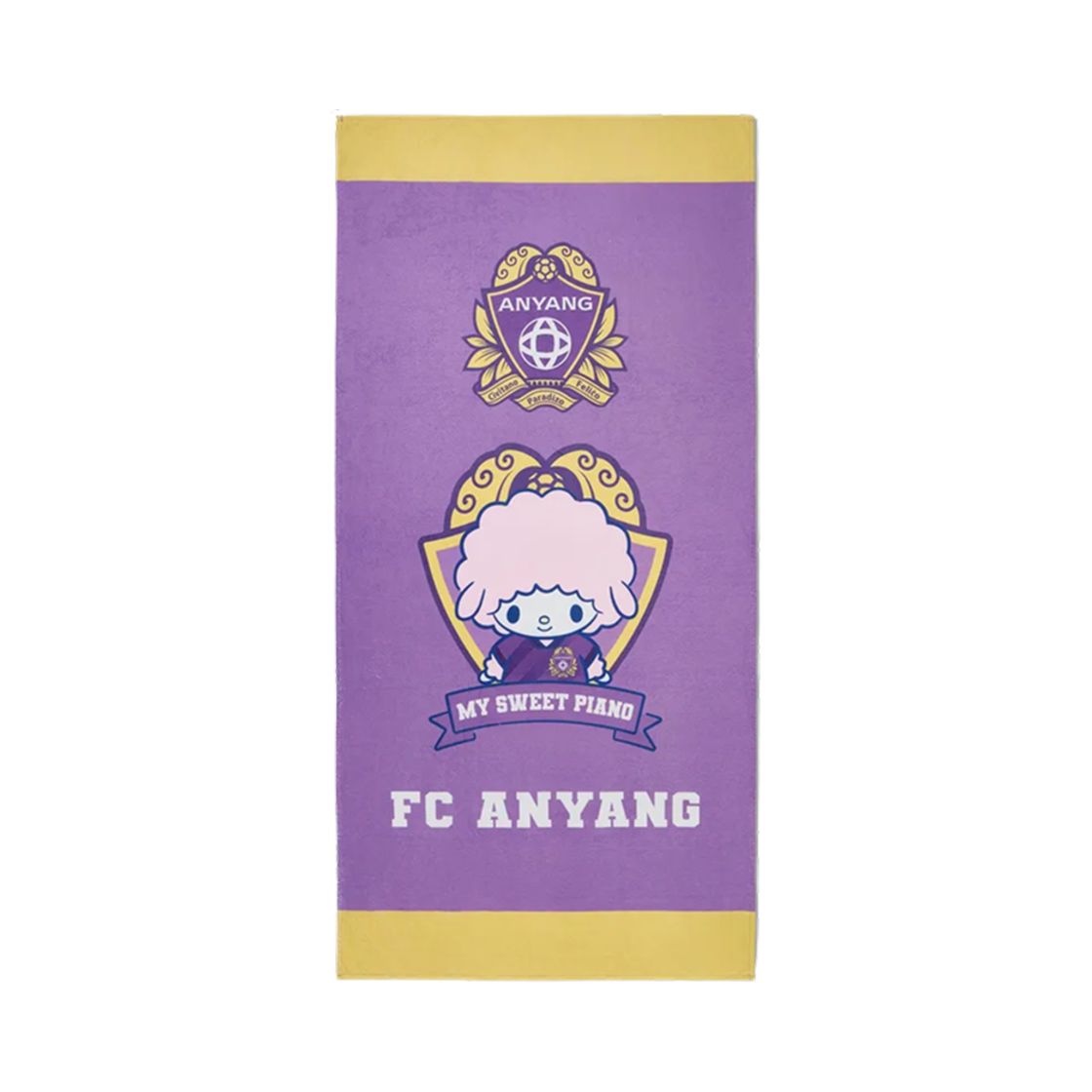 K 리그 x 산리오 캐릭터즈 2025 비치 타월 마이 스위트 피아노 FC 안양 퍼플(K League x Sanrio Characters 2025 Beach Towel My Sweet Piano FC Anyang Purple)