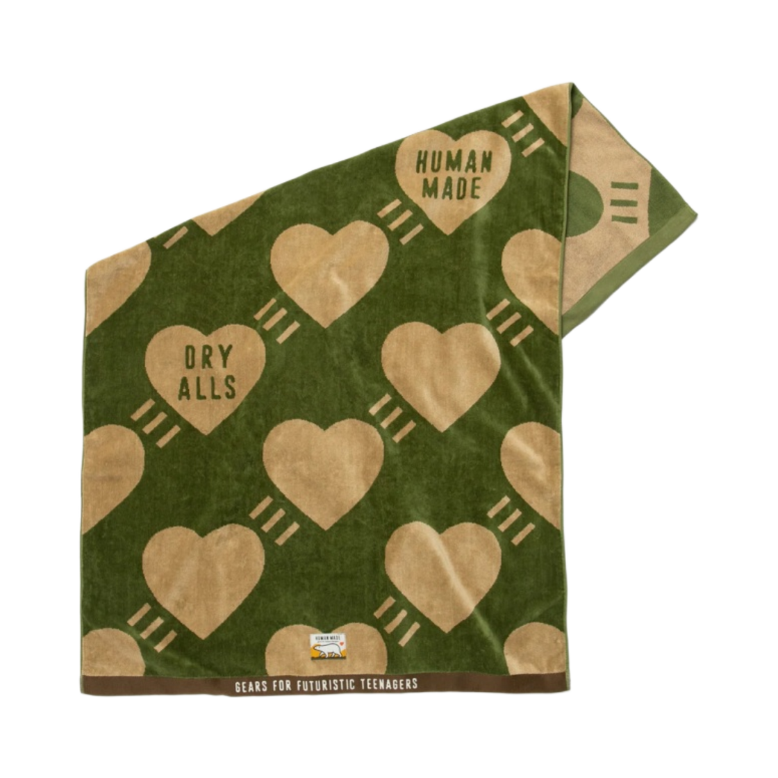HM23GD100 Human Made Towel Blanket Olive Drab