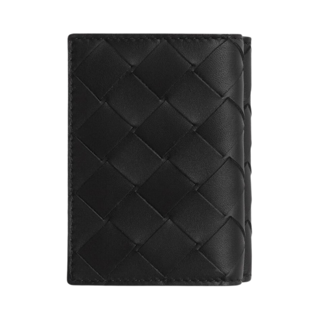 보테가 베네타 타이니 트라이폴드 지갑 블랙 레드스톤(Bottega Veneta Tiny Tri-Fold Wallet Black Redstone) - 1