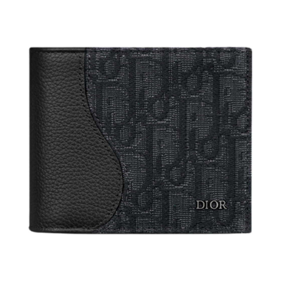 디올 새들 지갑 블랙 레더 오블리크 자카드(Dior Saddle Wallet Black Leather Oblique Jacquard)