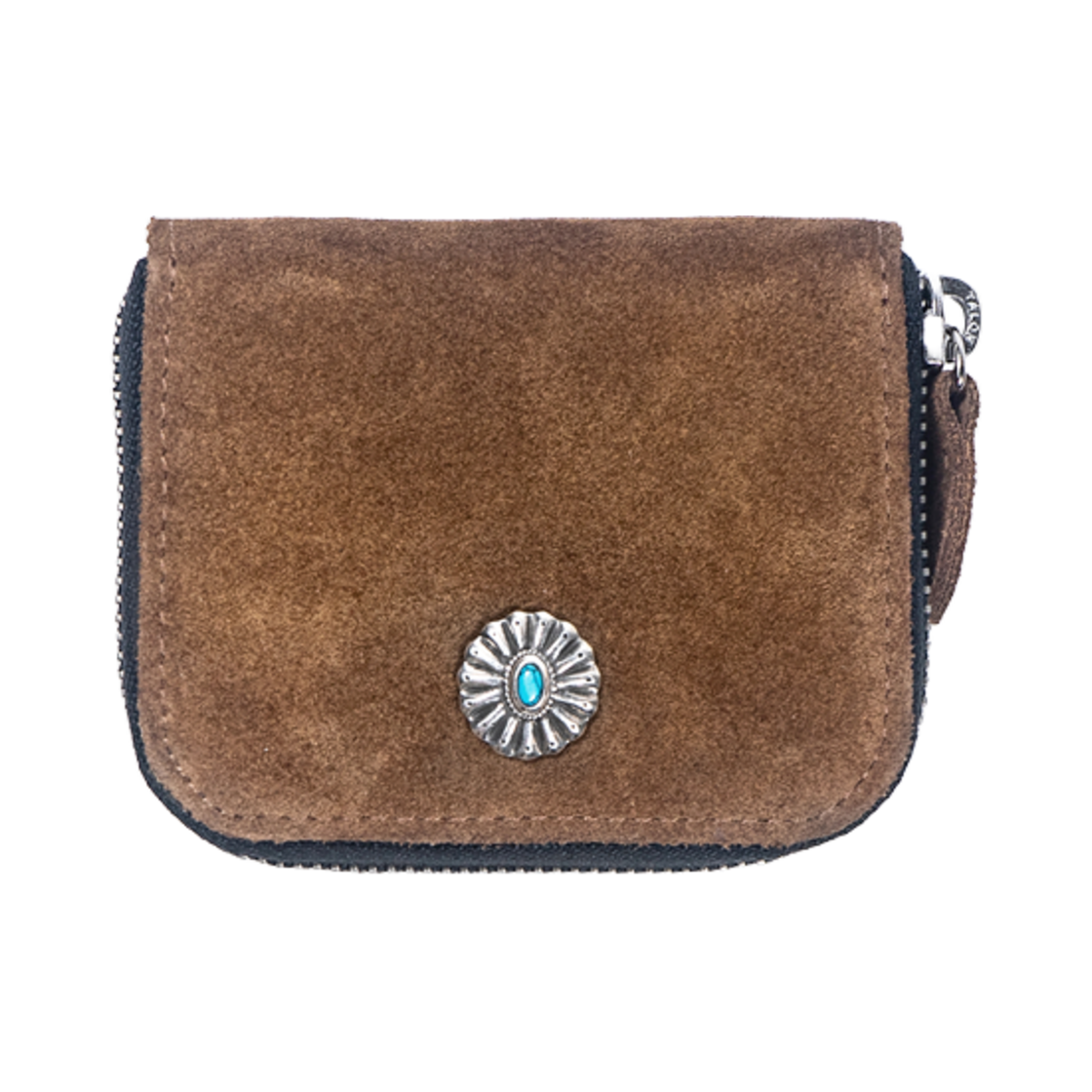 더가이즈 x 렌도 터키석 콘쵸 스웨이드 카드 지갑(The Guys X Rendoe Clam Turquoise Concho Suede Card Wallet)