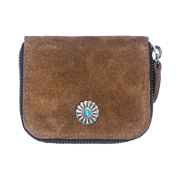 The Guys X Rendoe Clam Turquoise Concho Suede Card Wallet