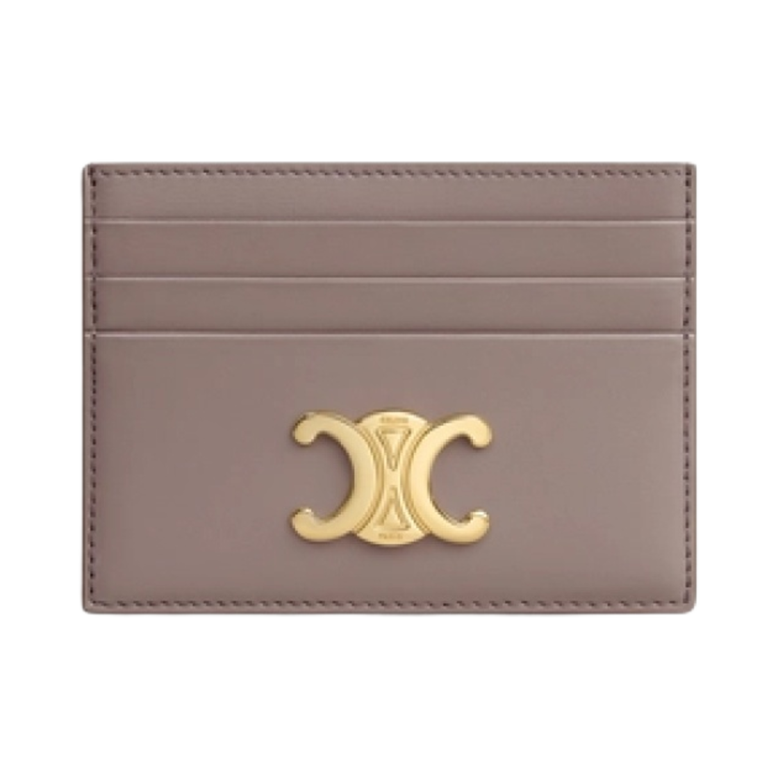 셀린느 샤이니 카프스킨 트리옹프 카드 홀더 페블(Celine Triomphe Card Holder in Shiny Calfskin Pebble)
