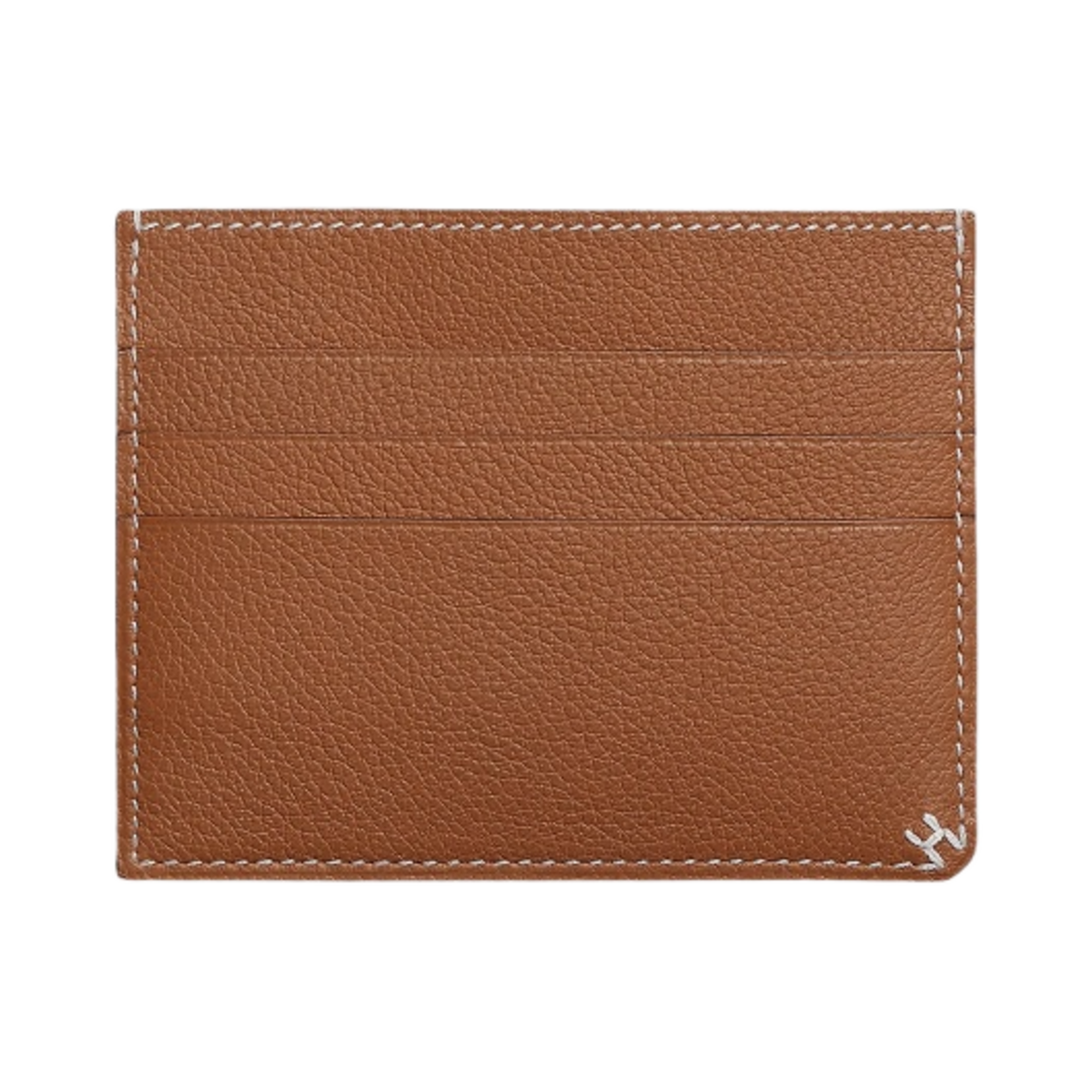 H084991CA37 Hermes H Sellier Card Holder Evercolor & Gold
