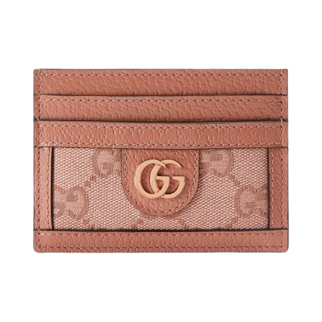 구찌 오피디아 GG 카드 케이스 핑크 캔버스(Gucci Ophidia GG Card Case Pink Canvas)