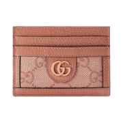 Gucci Ophidia GG Card Case Pink Canvas