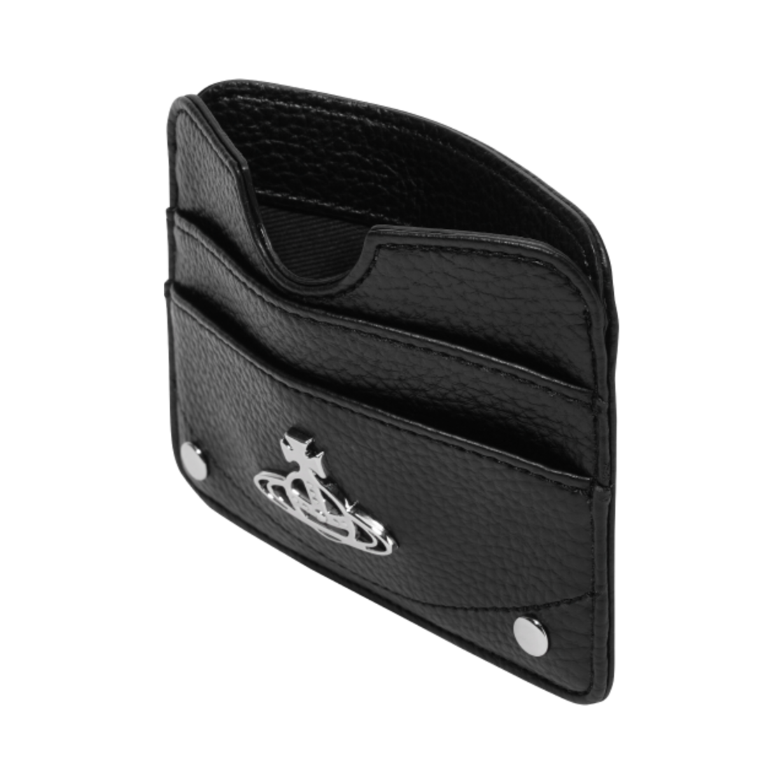 折りたたみ財布 Vivienne Westwood Half Moon Flat Card Holder Black 54030002U Vivienne Westwood: Black Half Moon Flat Card Holder | SSENSE