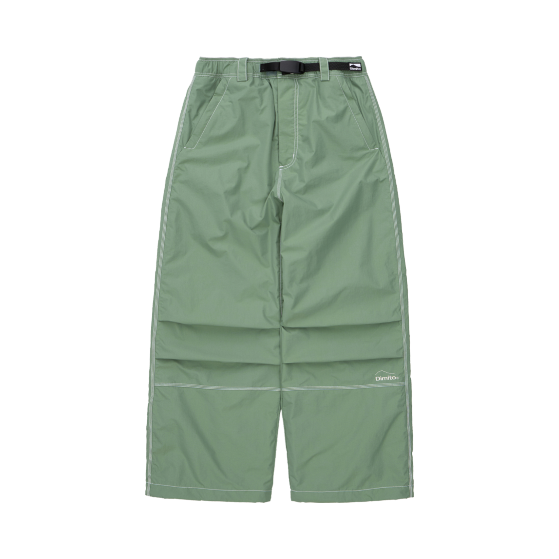 디미토 스티치드 빅 팬츠 세이지그린