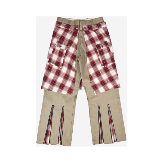 24-B009 BE Resurrection13 Shirts Docking Zip Up Chino Pants Beige