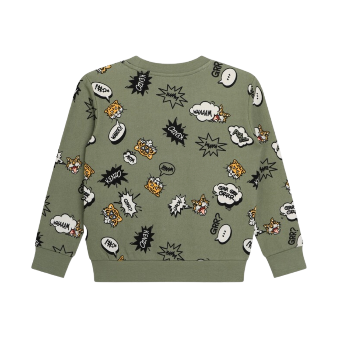 (키즈) 겐조 프린티드 플리스 스웨트셔츠 올리브((Kids) Kenzo Printed Fleece Sweatshirt Olive) - 2