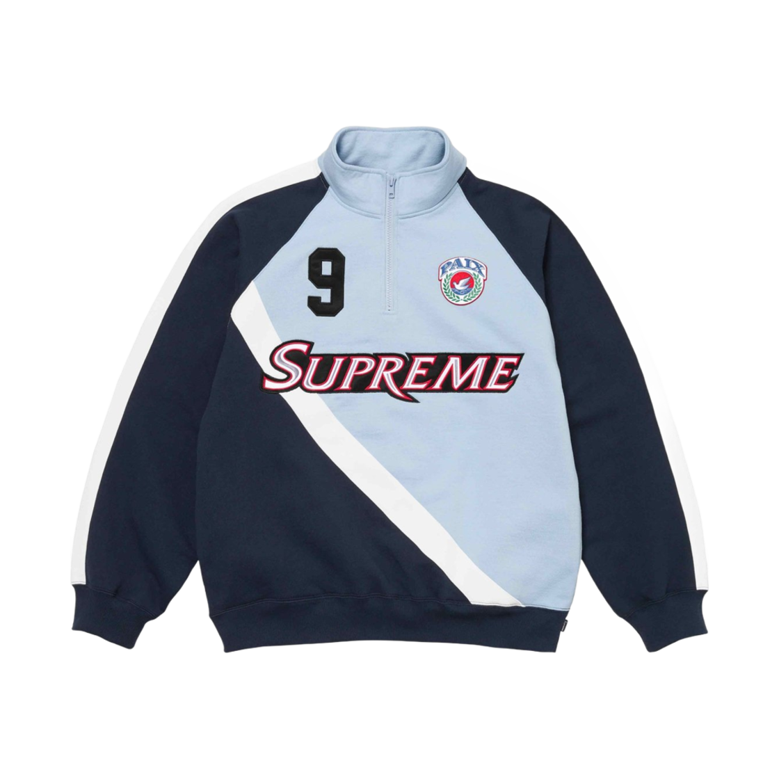 슈프림 이큅 하프 집 스웨트셔츠 라이트 블루 - 24SS