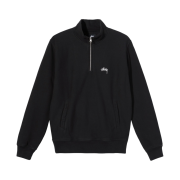Stussy Overdyed Stock Logo Mock Black