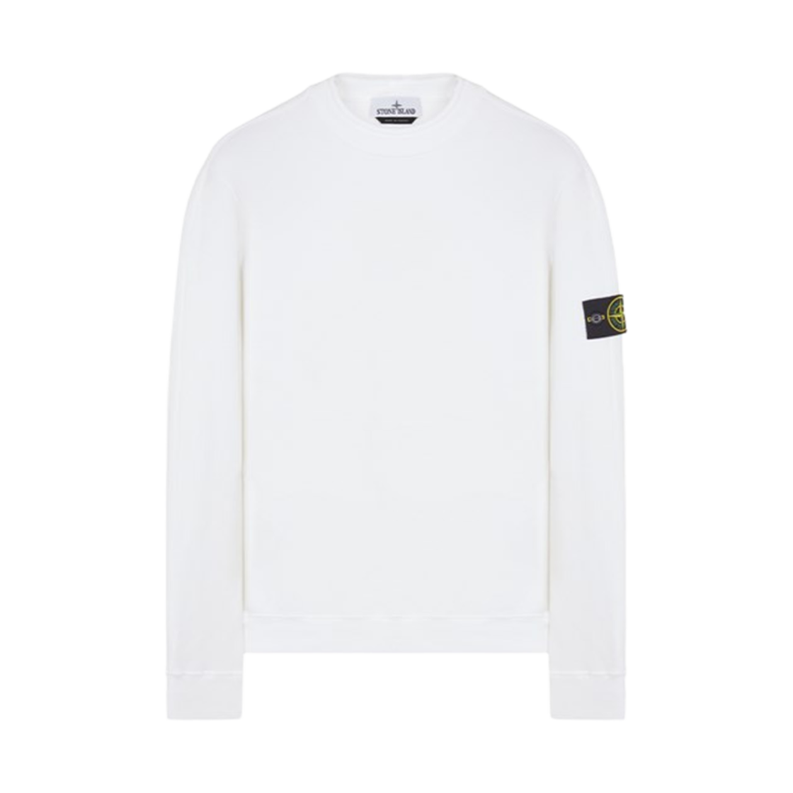 791561352-V0001 Stone Island 61352 Stretch Cotton Fleece Mock Turtleneck Sweatshirt White - 23FW