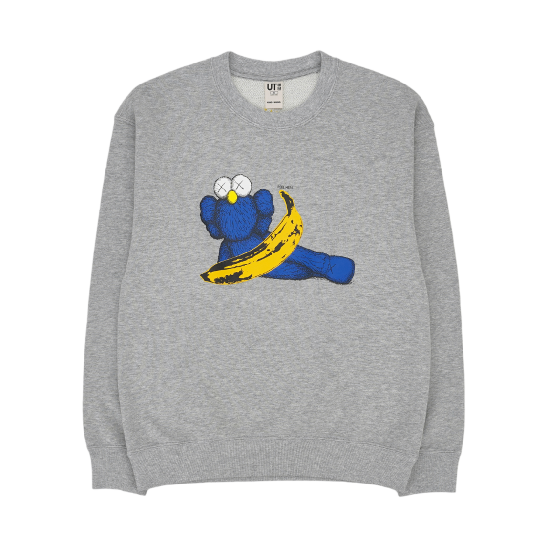 472951-03 Uniqlo UT x Kaws x Warhol Sweatshirt Heather Gray - KR