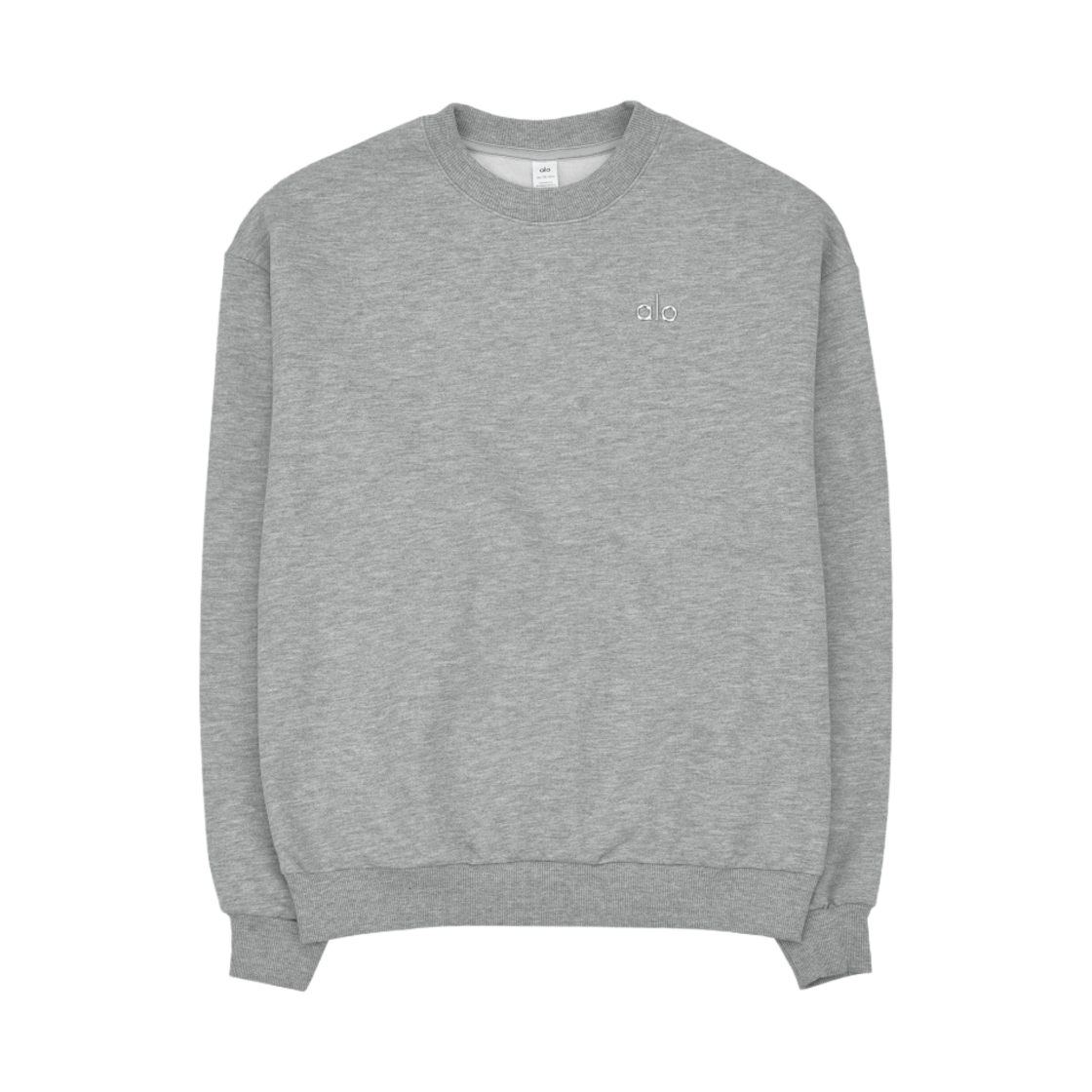 U3031RG (W) Alo Yoga Accolade Crew Neck Pullover Athletic Heather Grey