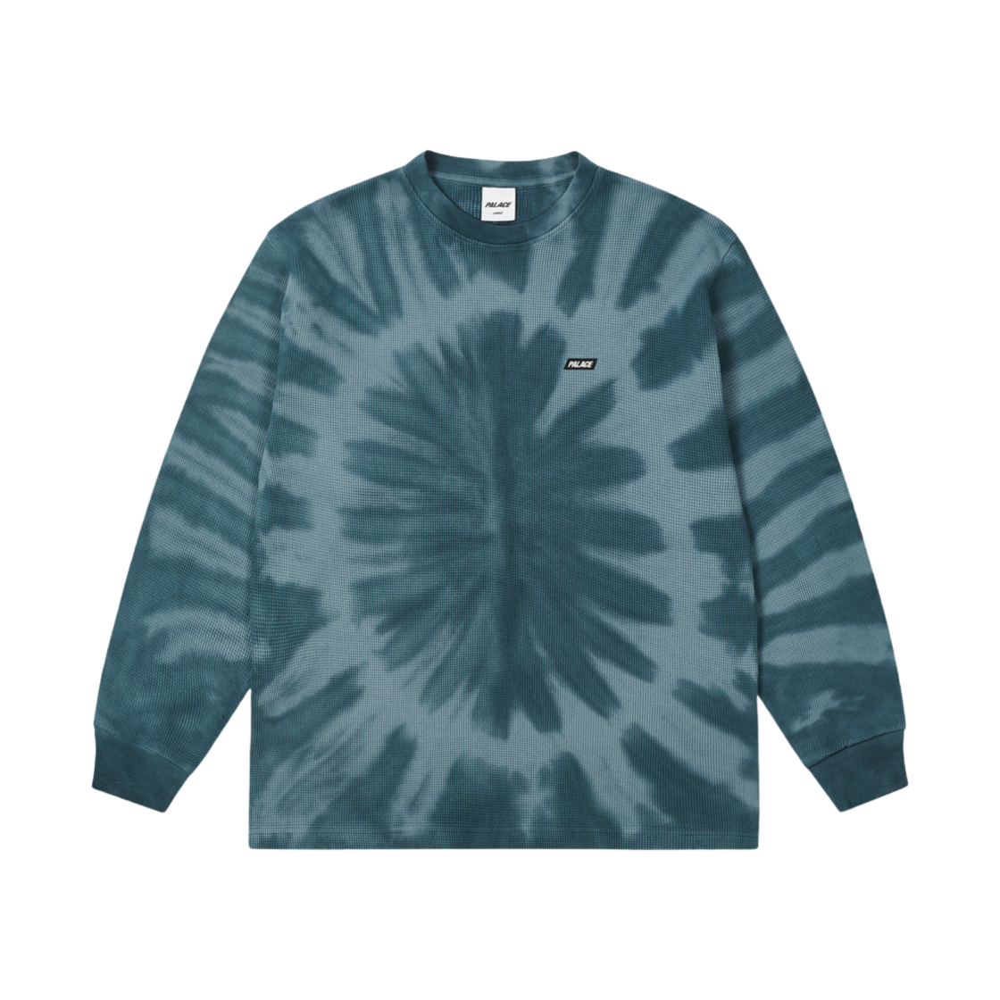 - Palace Tie-Dye Waffle Long Sleeve Navy - 24FW