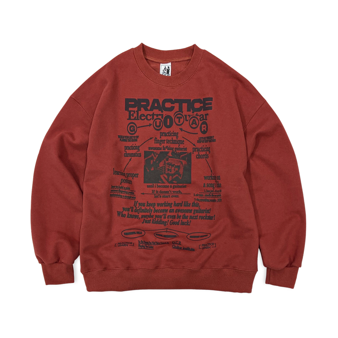 디파이클럽로버스 루틴 스웨트셔츠 브릭(DEFYCLUBROBBERS Routine Sweatshirt Brick) - 1