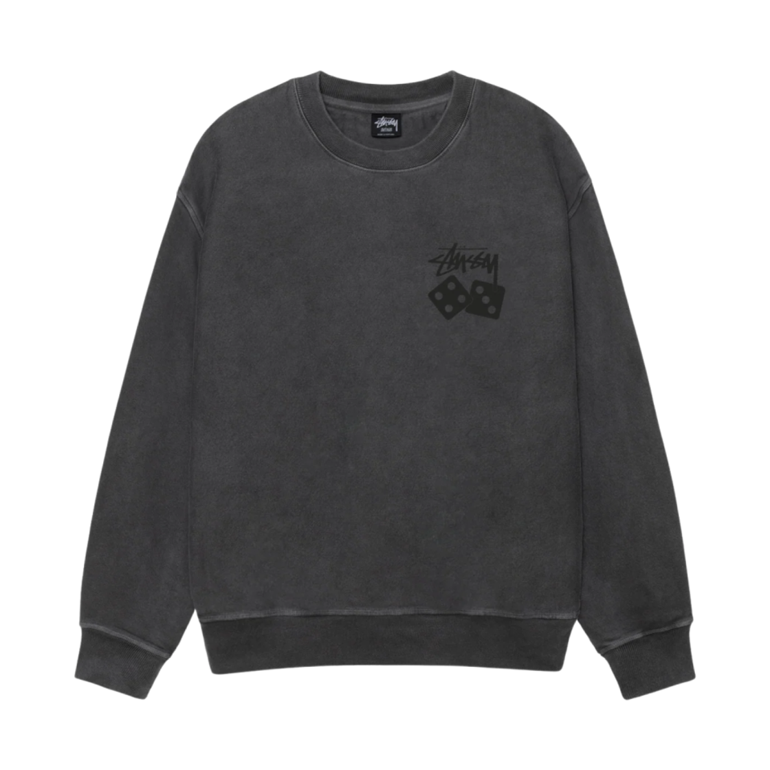 스투시 다이스 피그먼트 다이드 크루넥 블랙(Stussy Dice Pigment Dyed Crew Black) - 2